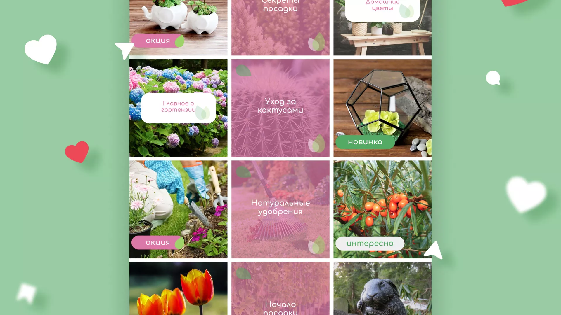 Разработка оформления профиля Instagram для магазина «Floraint» в Белокурихе