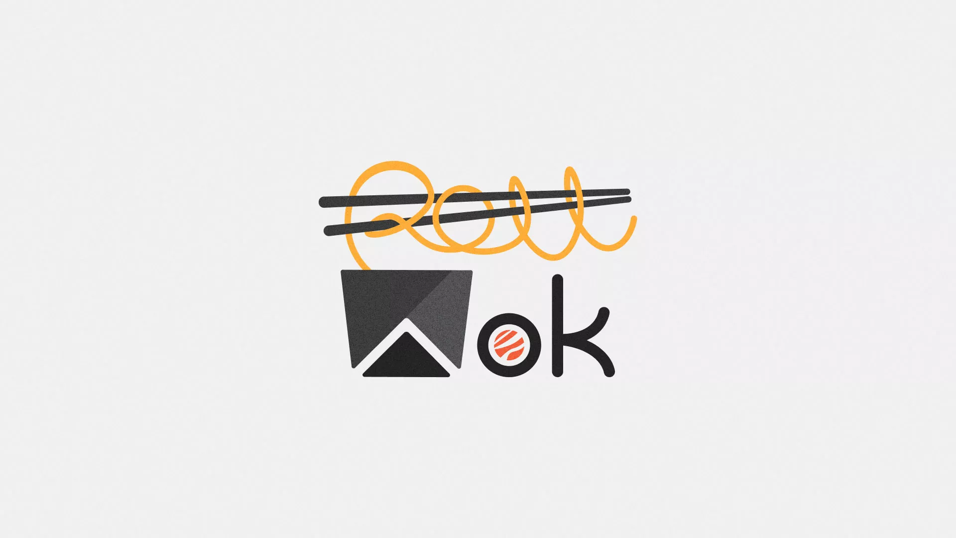 Разработка логотипа суши-бара «Roll Wok Club» в Белокурихе