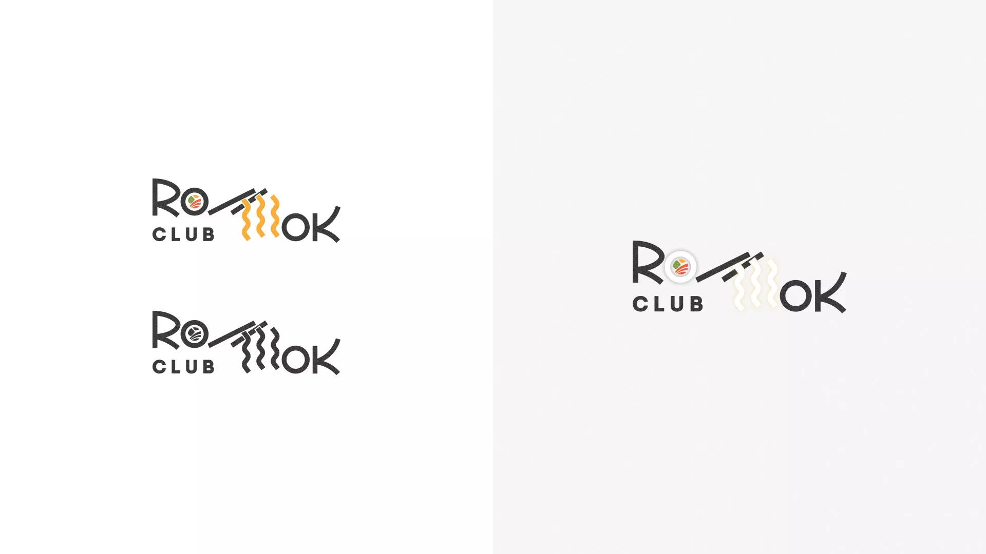 Создание логотипа суши-бара «Roll Wok Club» в Белокурихе